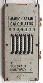 $3.2 Vintage Magic Brain Slide Calculator